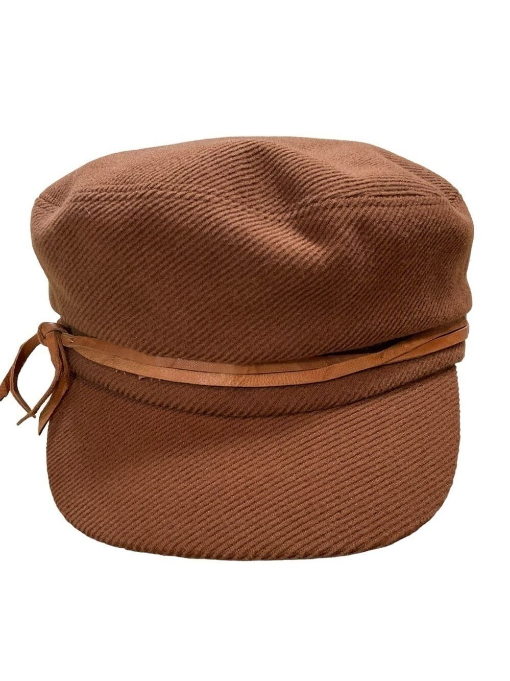 Athleta Brown Cord Twill Captain Hat style #921653 One Size